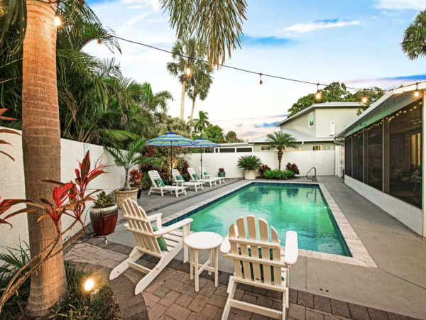 Lido Key Vacation House with Pool Near St. Armands Circle